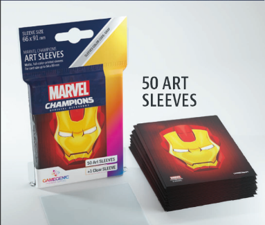 MARVEL ART SLEEVES IRONMAN SHEET 66 X 92 MM (漫威钢铁侠牌套 66 X 92 MM 50彩色+1透明张装)