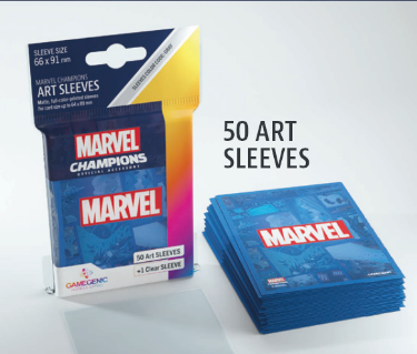 MARVEL ART SLEEVES MARVEL BLUE 66 X 92 MM (漫威蓝色牌套 66 X 92 MM 50彩色+1透明张装)